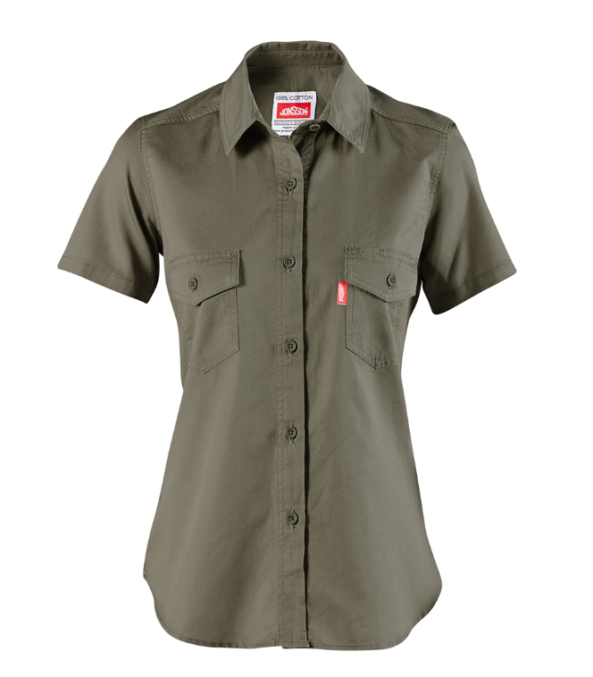 Women's Short Sleeve Workshirt 100% Cotton