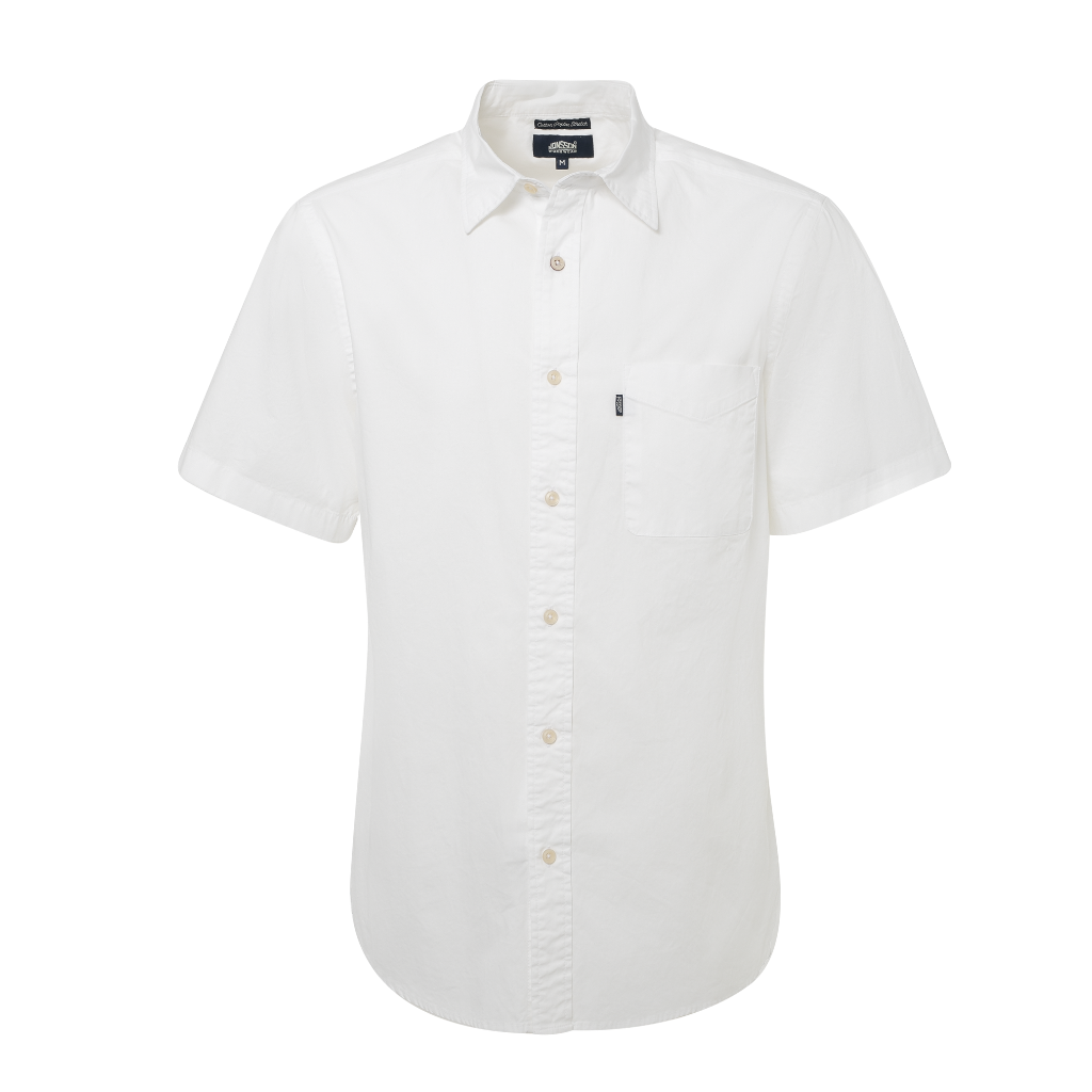 Cotton Poplin Stretch Short Sleeve Shirt