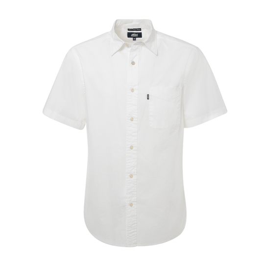 Cotton Poplin Stretch Short Sleeve Shirt