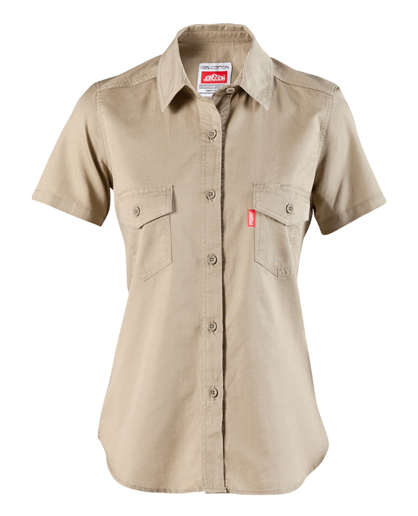 Women's Short Sleeve Workshirt  100% Cotton