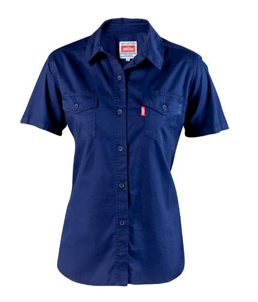 Women's Short Sleeve Workshirt  100% Cotton