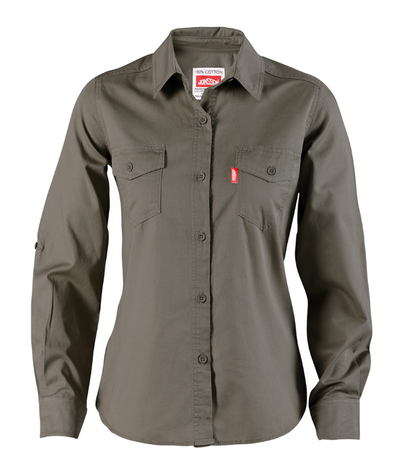 Womens Long Sleeve Workshirt  100% Cotton