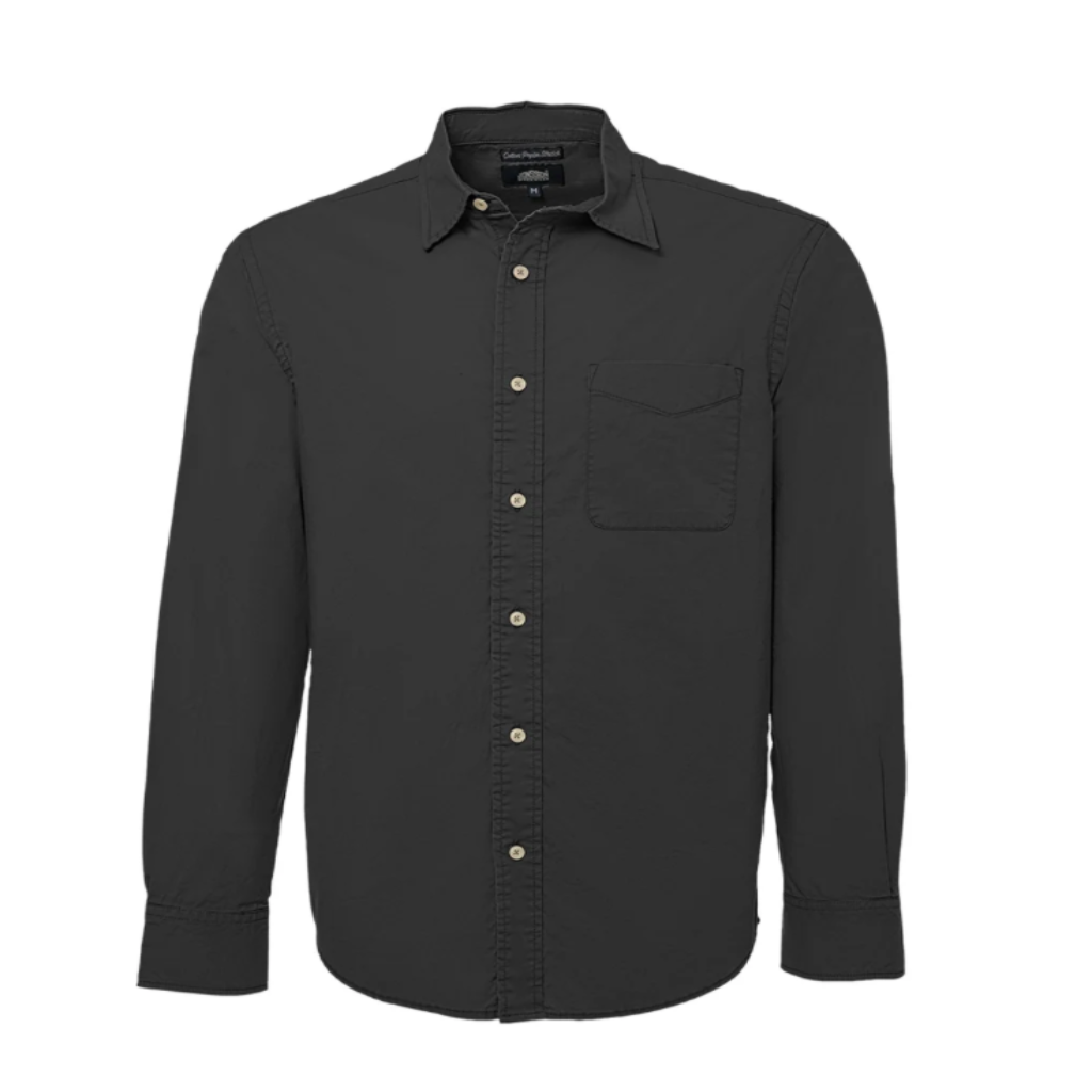 Cotton Poplin Stretch Long Sleeve Shirt
