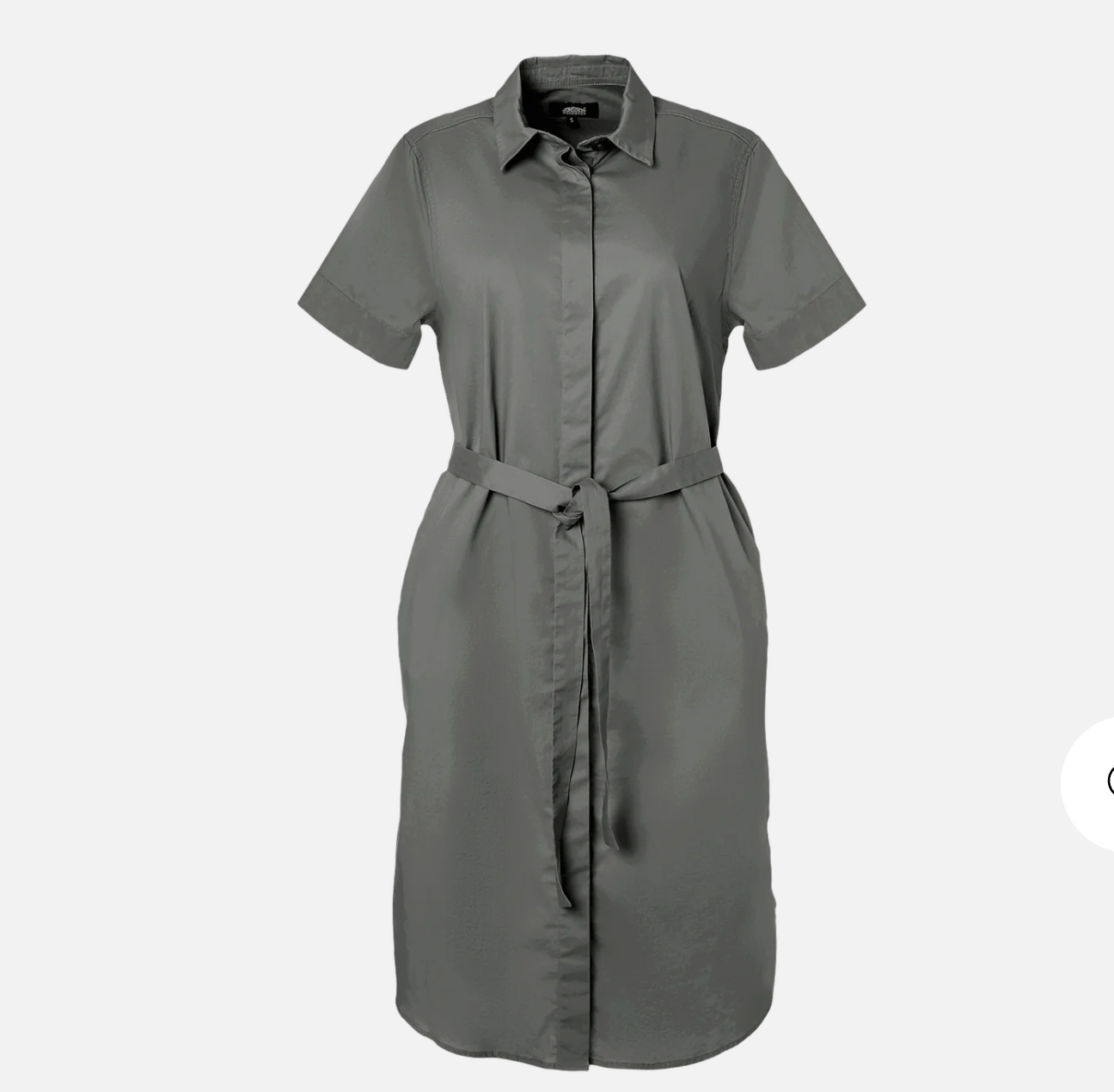 Pleated Poplin Dress