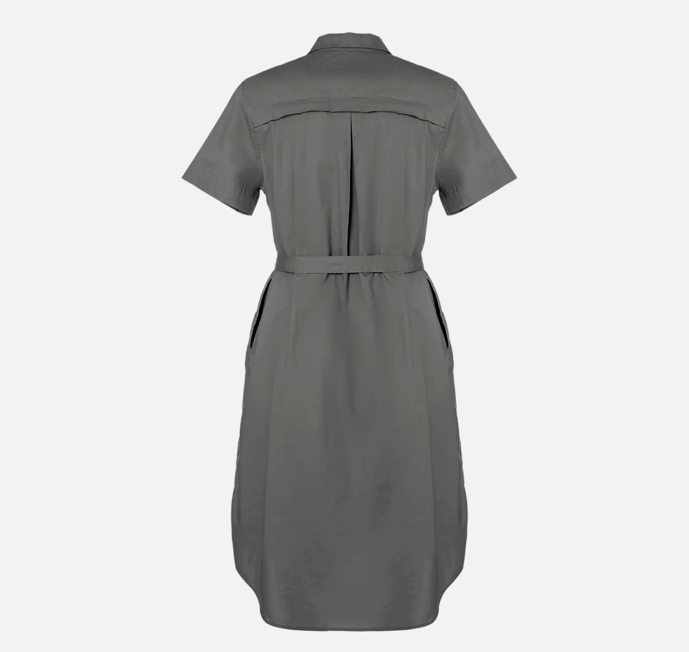 Pleated Poplin Dress