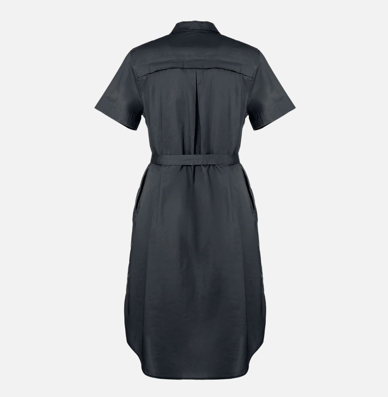 Pleated Poplin Dress