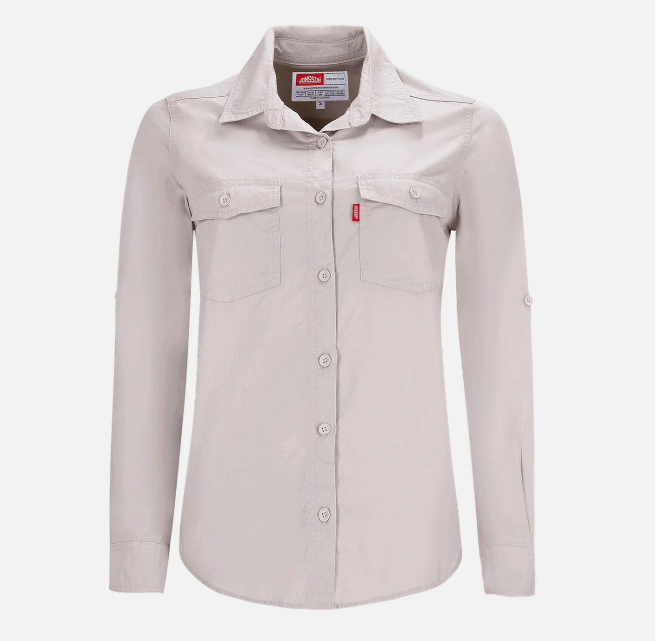 100% Cotton Womens Long Sleeve Shirt