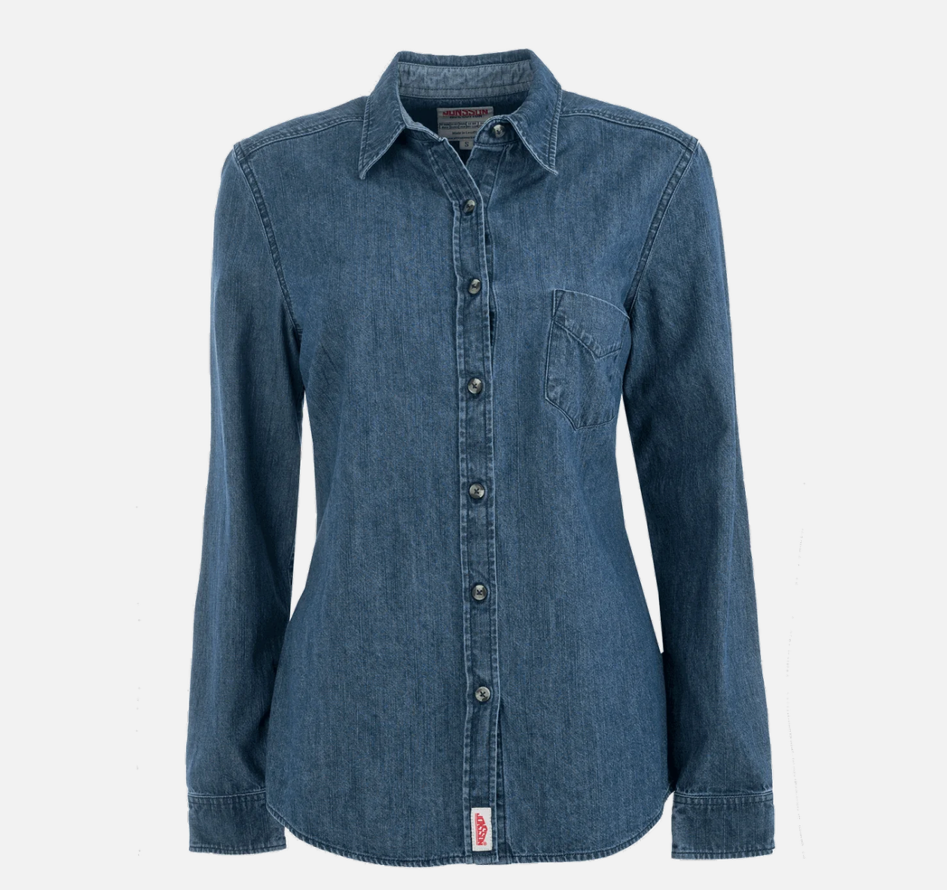 Womens Long Sleeve Denim Shirt