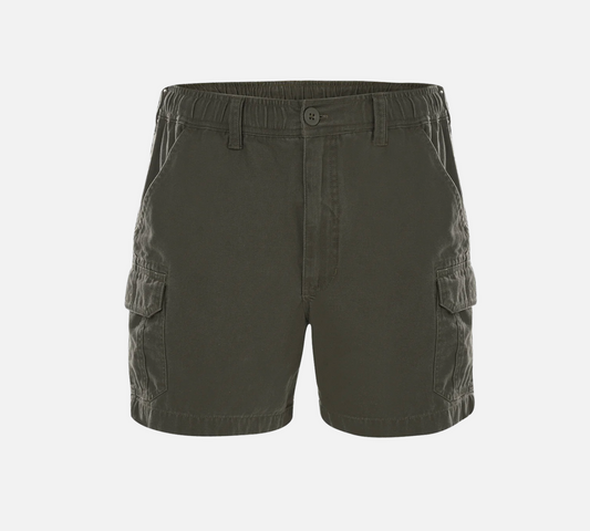 Canvas Elasticated Waist Cargo Shorts